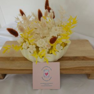 Bouquet de fondants parfumés Monoï Vanillé – Senteurs exotiques (contenant jesmonite)