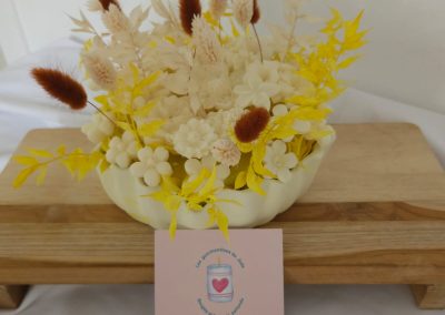 Bouquet de fondants parfumés Monoï Vanillé – Senteurs exotiques (contenant jesmonite)