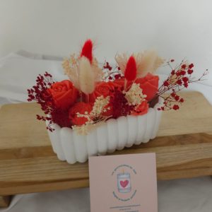 Bouquet de fondants parfum Pomme d'amour Senteurs gourmandes contenant jesmonite