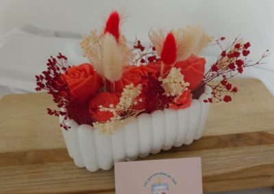 Bouquet de fondants parfum Pomme d'amour Senteurs gourmandes contenant jesmonite