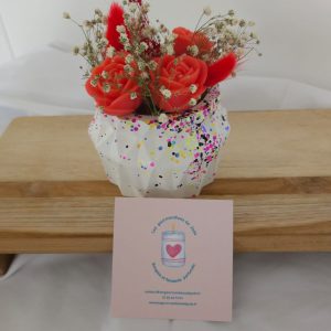 Bouquet de fondants parfum Pomme d'amour Senteurs gourmandes Contenant jesmonite