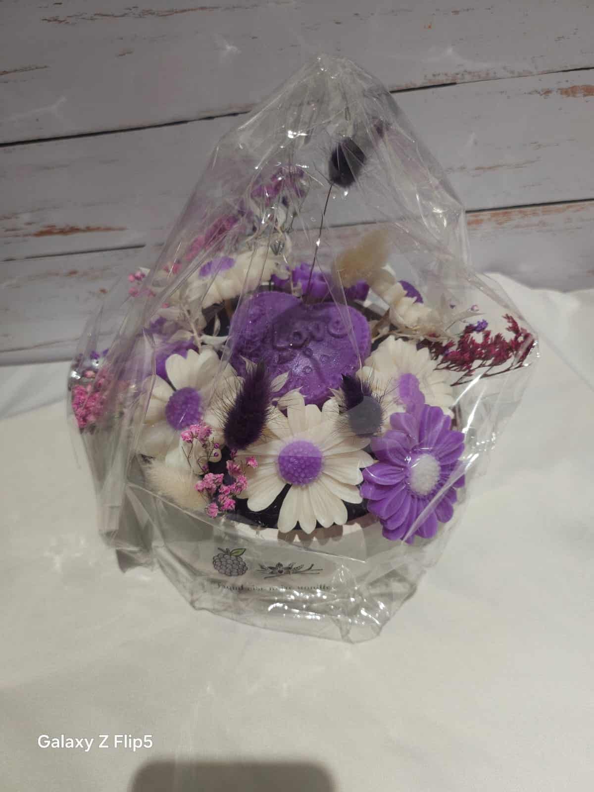 Bouquet de fondants parfumés Framboise noire vanille